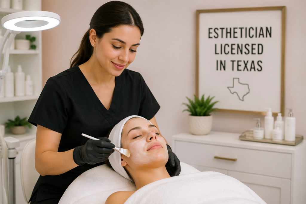 esthetician license renewal texas professional working