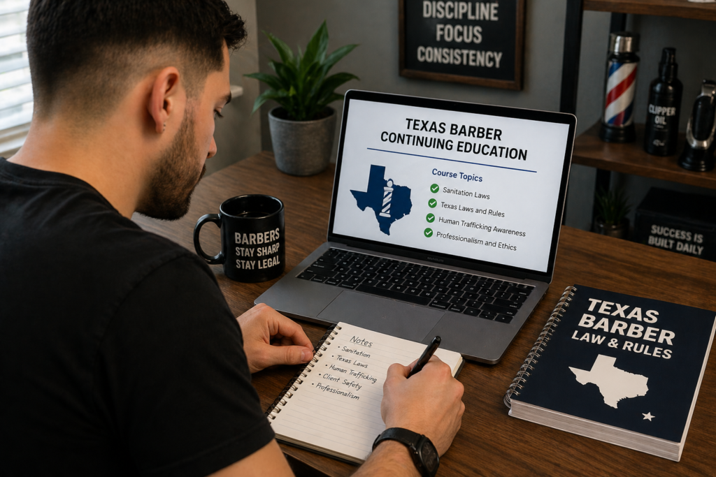 texas barber continuing education online course training