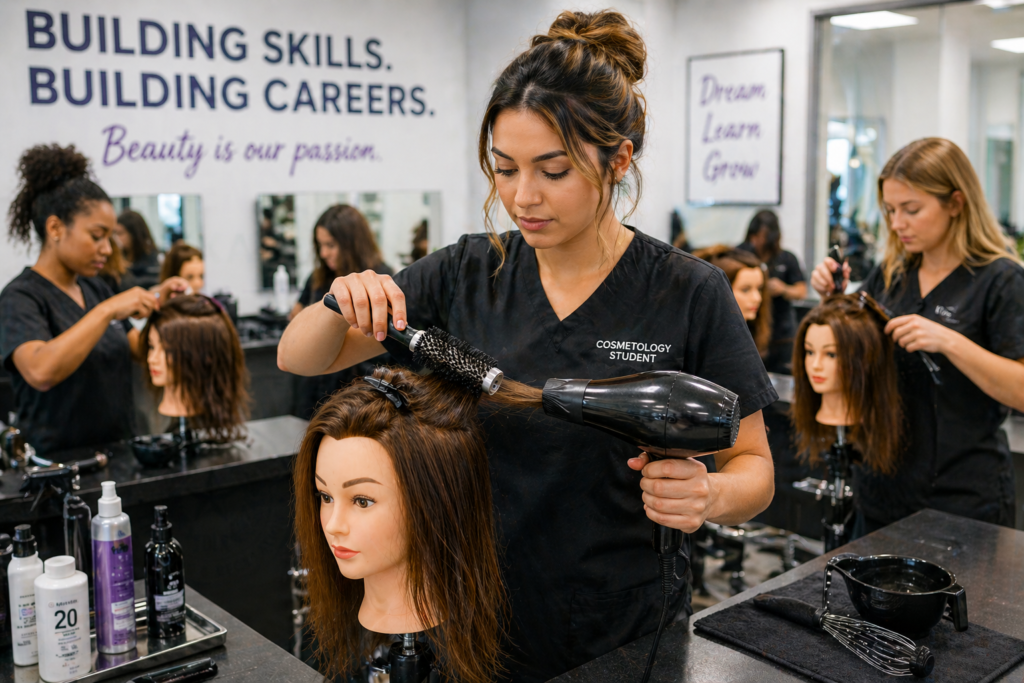 cosmetology training texas student learning