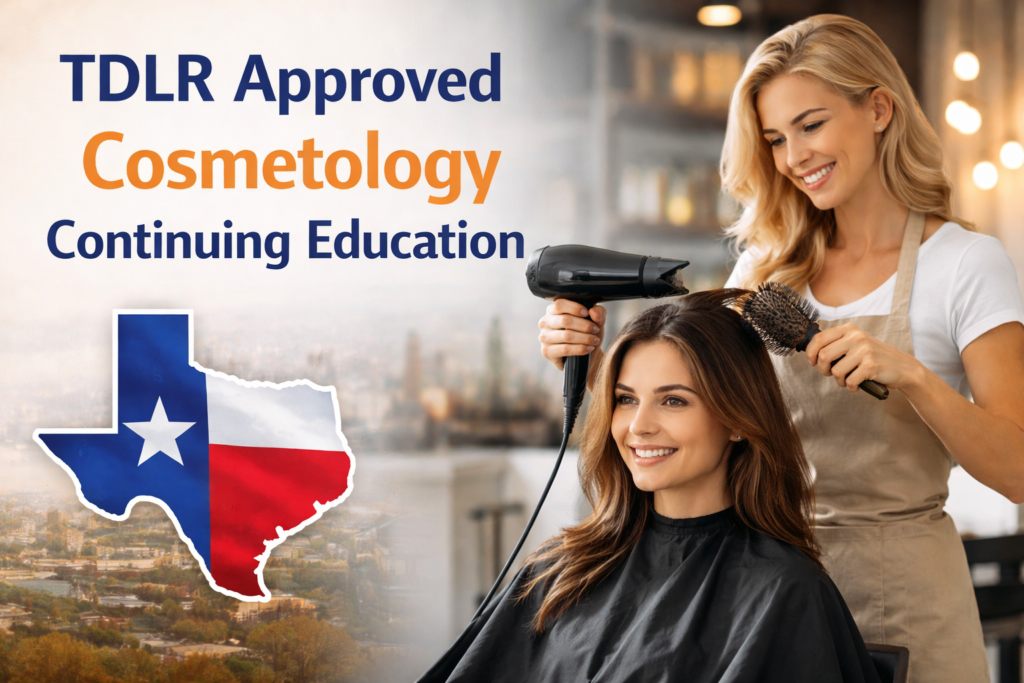 tdlr approved cosmetology continuing education texas online course