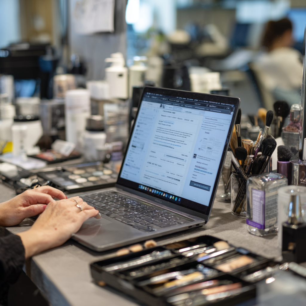 Licensed Texas beauty professional reviewing cosmetology requirements