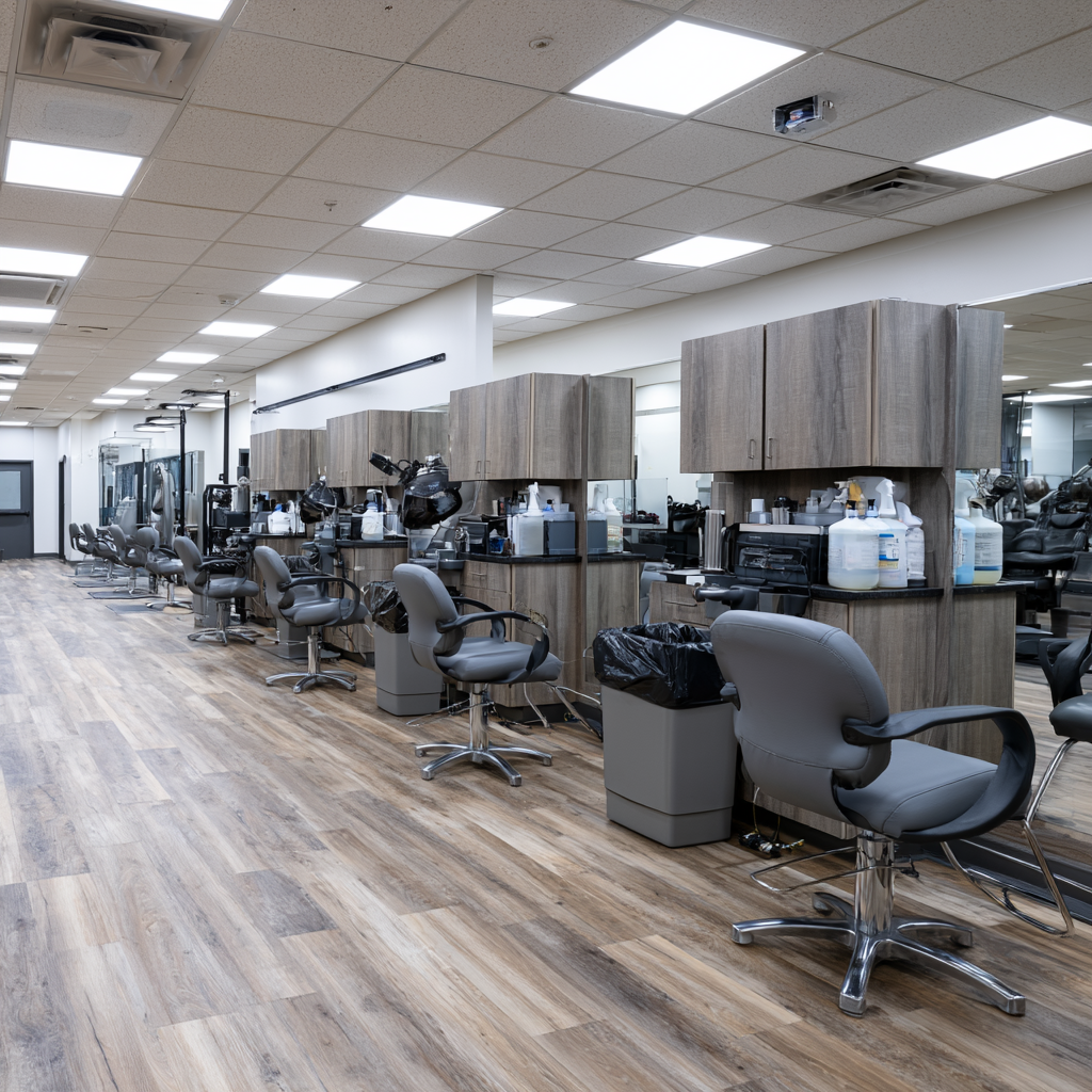 Licensed Texas cosmetology salon prepared for renewal and inspection