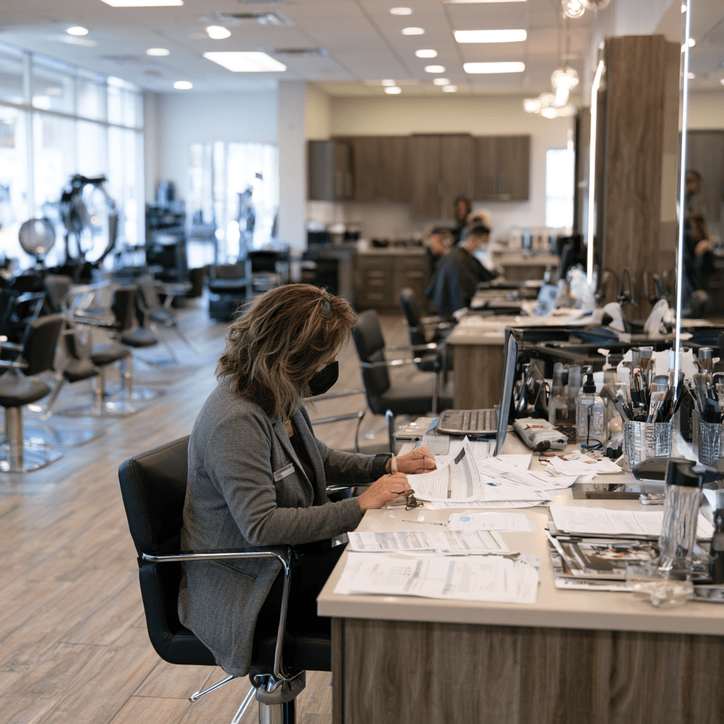 Modern Texas salon preparing for TDLR license renewal