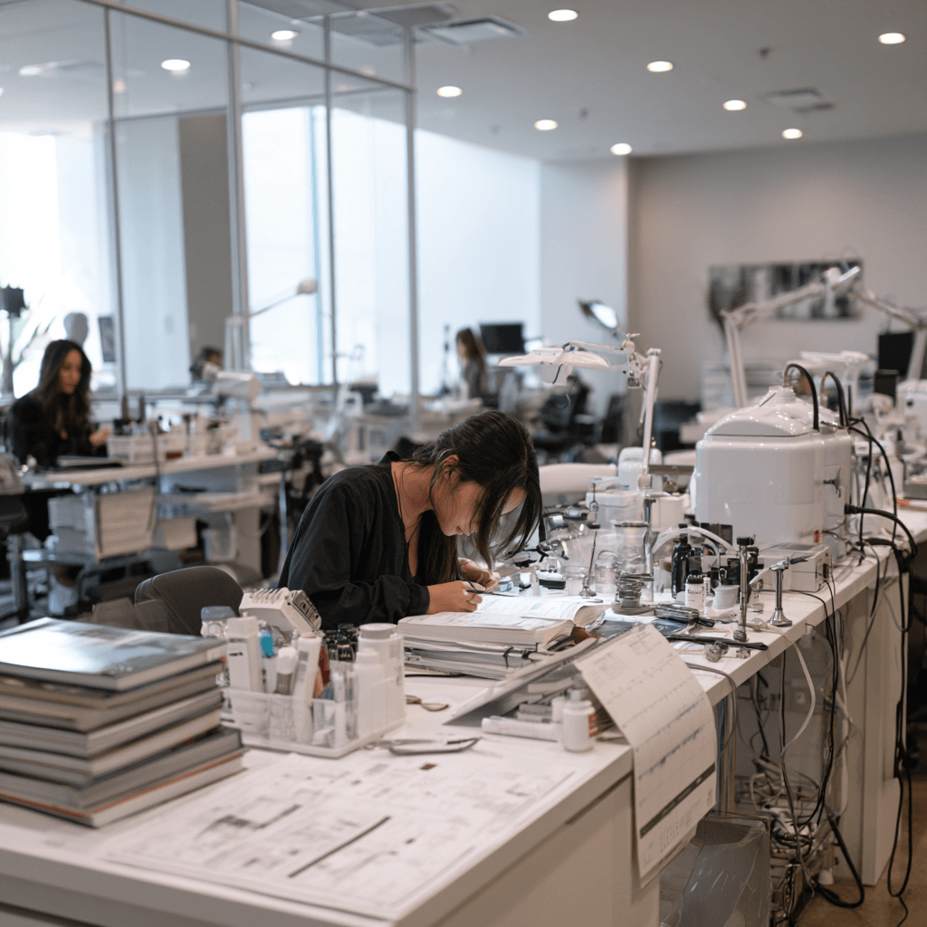 Esthetician student completing required training hours at a Texas cosmetology school
