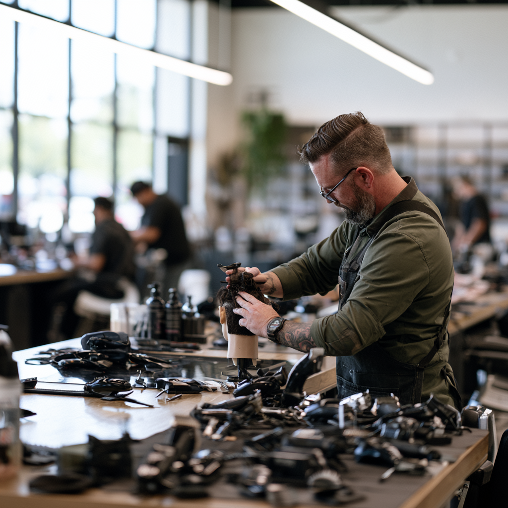 Texas barber license student completing Class A Barber training at a licensed barber school.