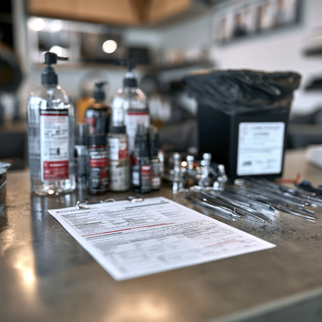 Texas cosmetology TDLR inspection checklist and sanitation supplies